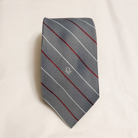 Dior Other - Christian Dior Gray Striped Tie